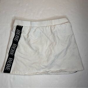 Bebe Sport White Cotton Skort Girls Size M 10/12